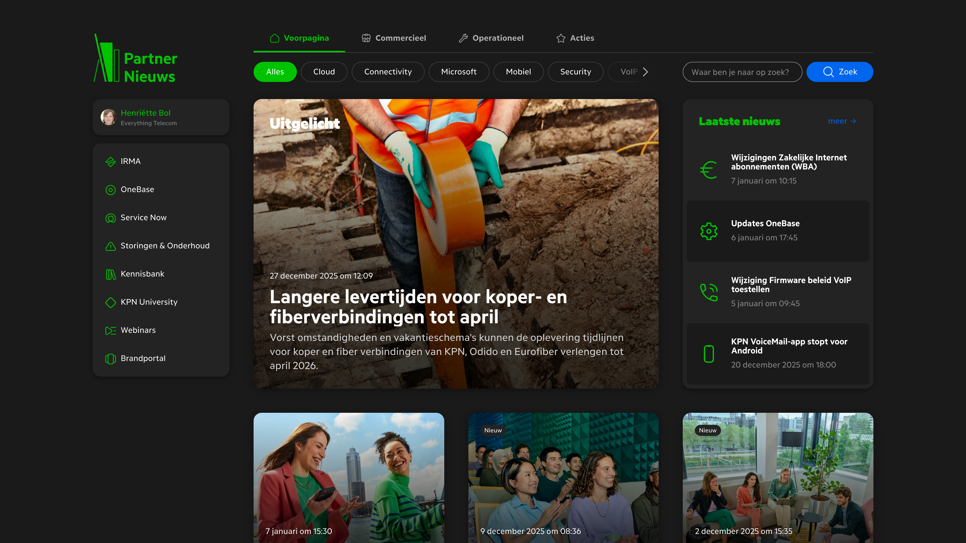 Partner Nieuws in het donkere thema.
